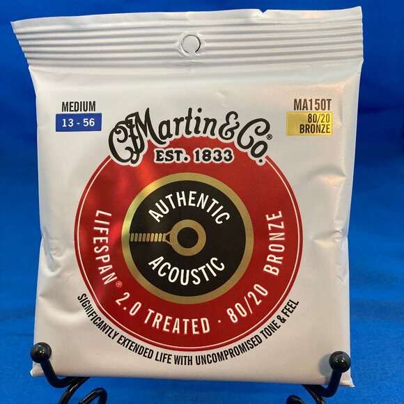Martin MA150T Acoustic Lifespan 2.0 Treated 80/20 Bronze Strings 13/56 Medium - Picture 1 of 3